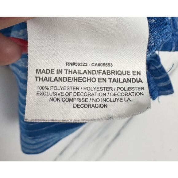 Nike Golf Men's 2XL Polo Shirt Blue Stripe Dri-Fit Tour Performance Short Sleeve - Picture 4 of 5